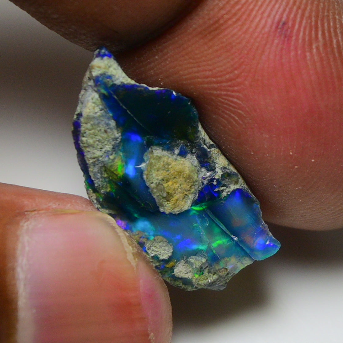 Black Opal 7.15 Carats | Natural Black Ethiopian Opal Rough - Ready for Cutting & Jewelry!