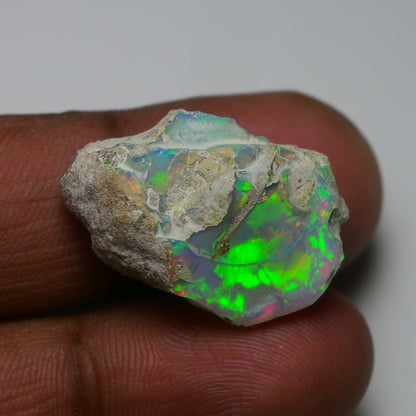 Rare White Opal 22.50 Carats | Natural White Ethiopian Opal Rough - Ready for Cutting & Jewelry!