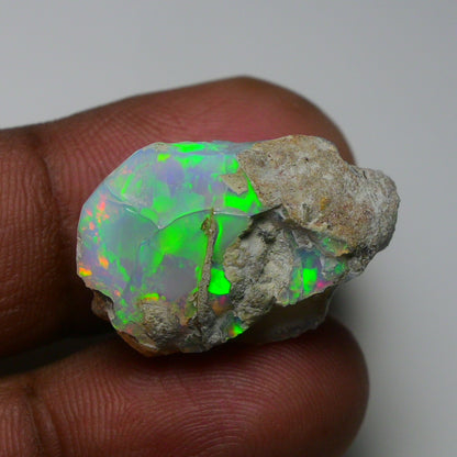 Rare White Opal 22.50 Carats | Natural White Ethiopian Opal Rough - Ready for Cutting & Jewelry!