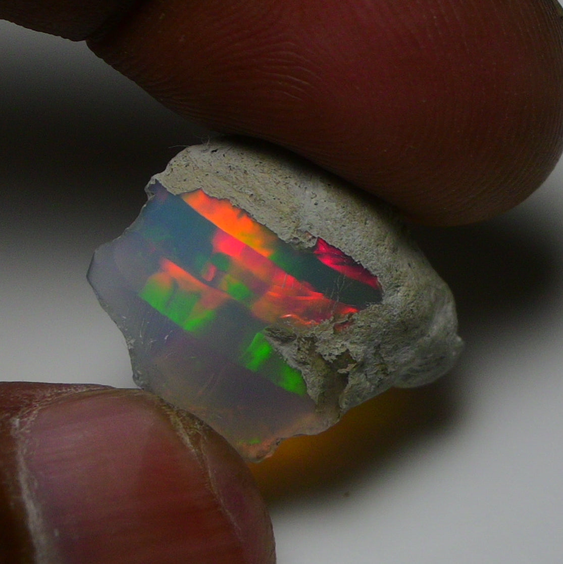 Rare White Opal 9.15 Carats | Natural White Ethiopian Opal Rough - Ready for Cutting & Jewelry!