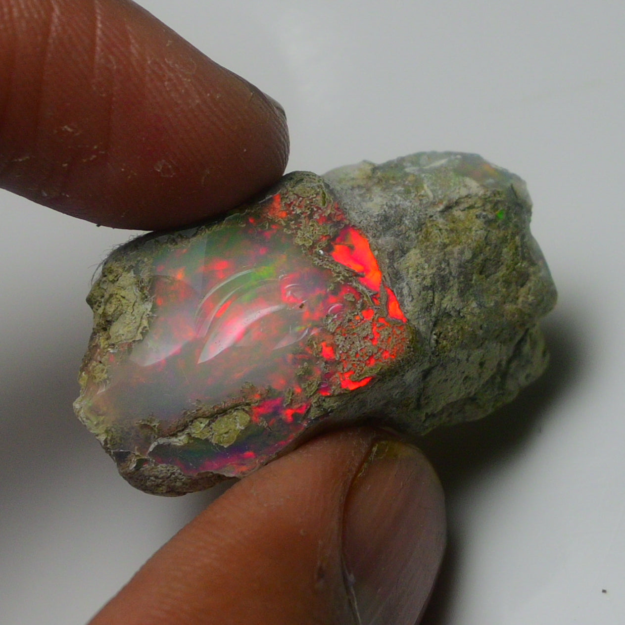 White Opal 28.35 Carats | Natural White Ethiopian Opal Rough - Ready for Cutting & Jewelry!