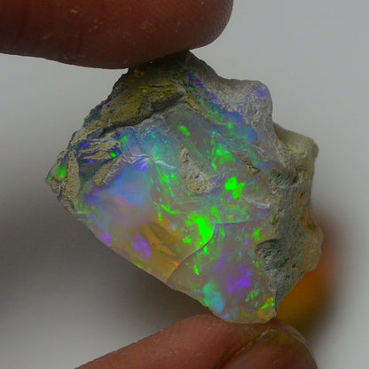 White Opal 21.30 Carats | Natural White Ethiopian Opal Rough - Ready for Cutting & Jewelry!