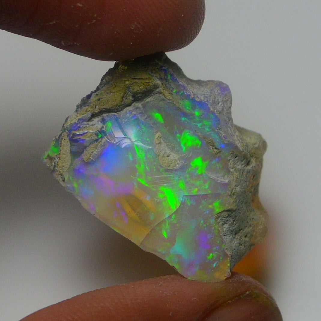 White Opal 21.30 Carats | Natural White Ethiopian Opal Rough - Ready for Cutting & Jewelry!