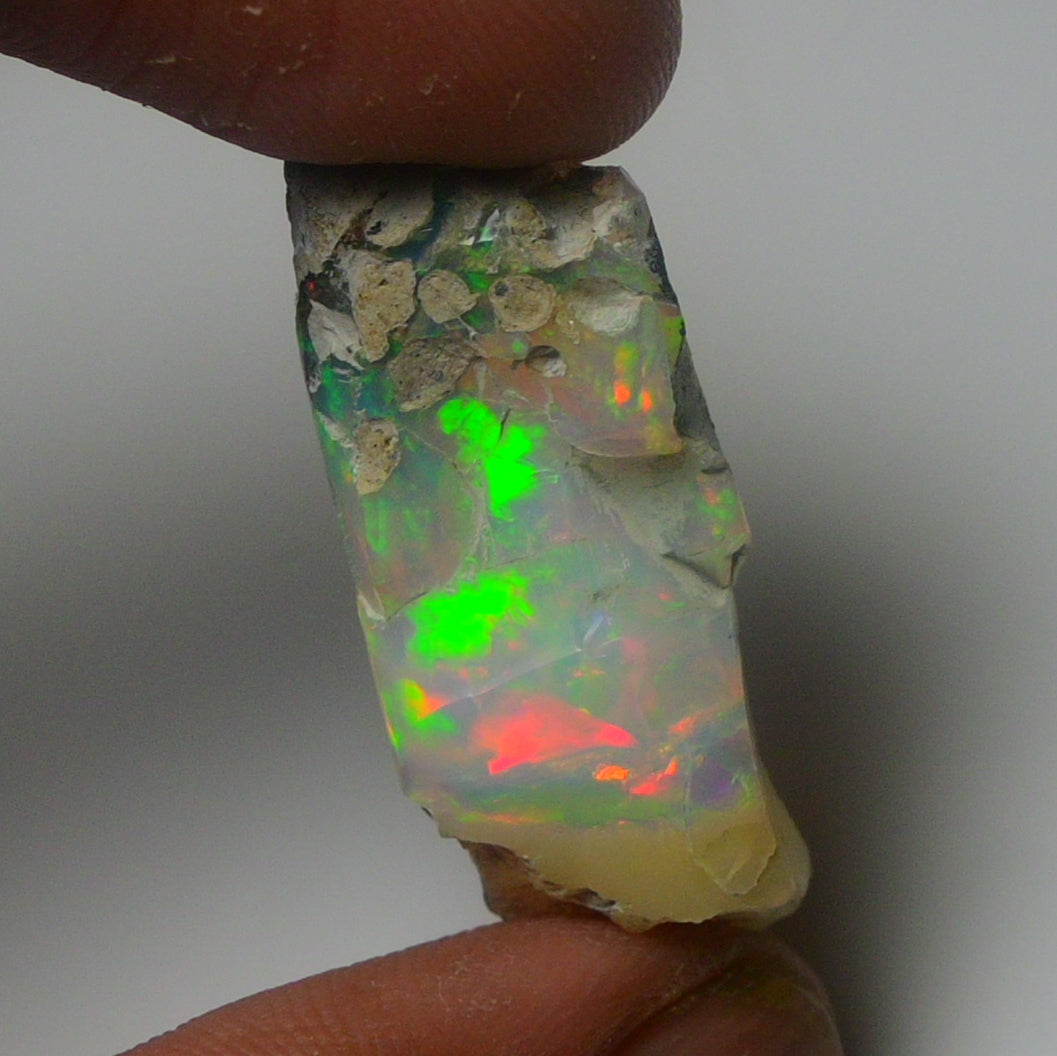 White Opal 14.25 Carats | Natural White Ethiopian Opal Rough - Ready for Cutting & Jewelry!