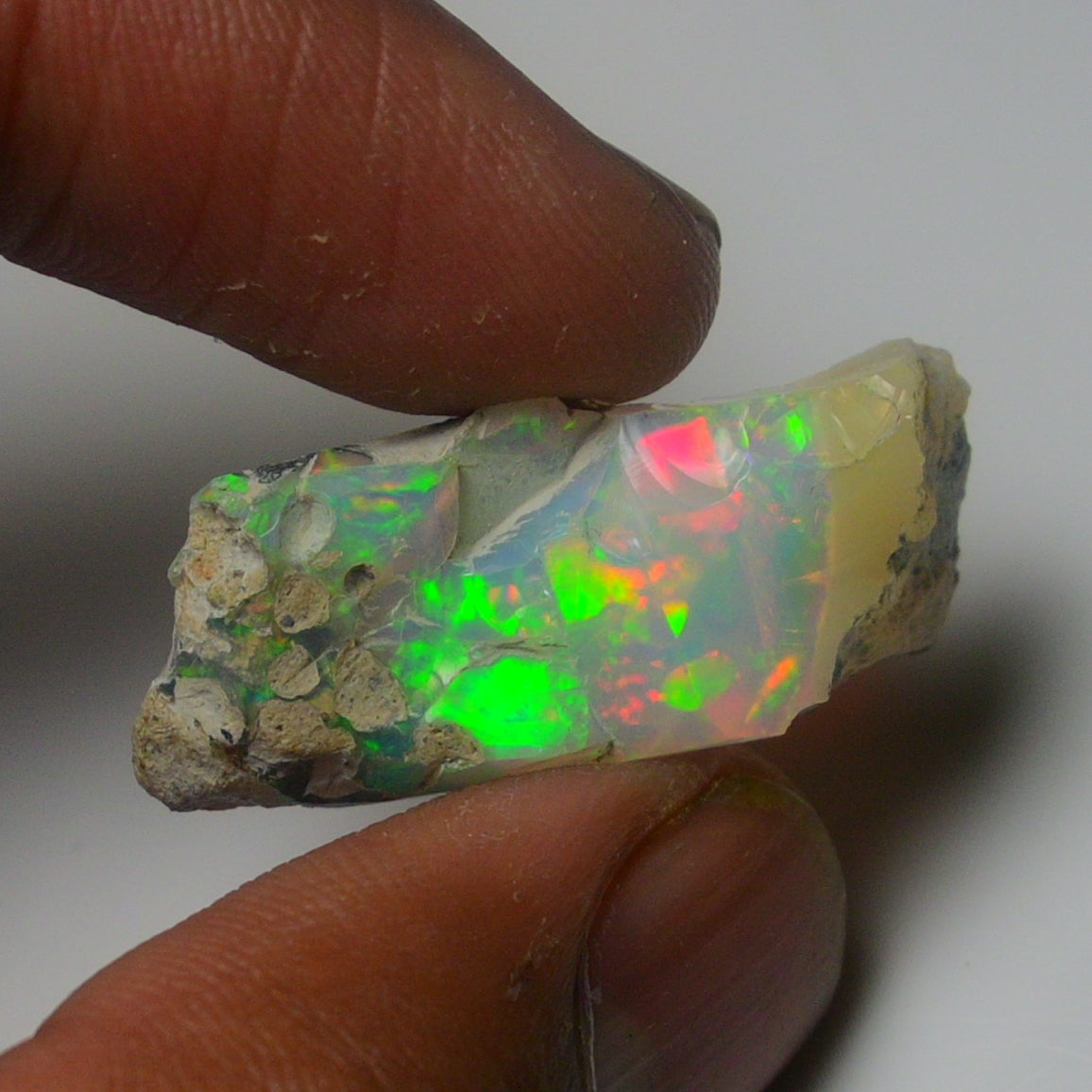 White Opal 14.25 Carats | Natural White Ethiopian Opal Rough - Ready for Cutting & Jewelry!