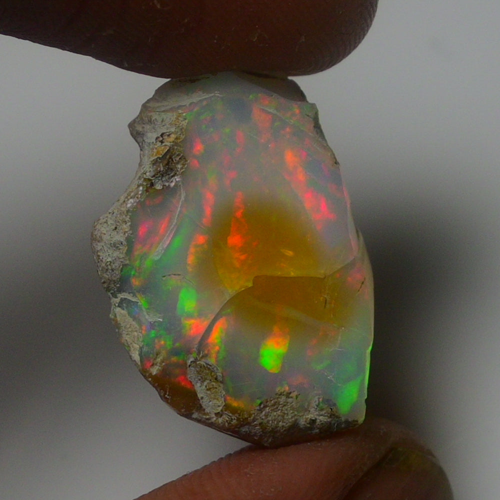 White Opal 15.50 Carats | Natural White Ethiopian Opal Rough - Ready for Cutting & Jewelry!