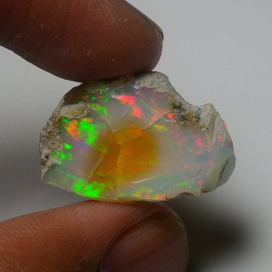 White Opal 15.50 Carats | Natural White Ethiopian Opal Rough - Ready for Cutting & Jewelry!