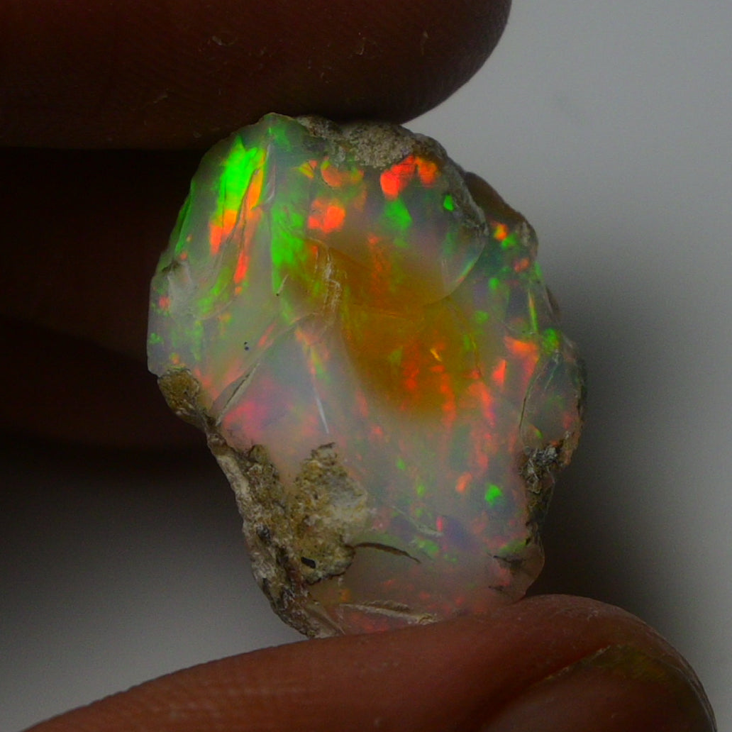 White Opal 15.50 Carats | Natural White Ethiopian Opal Rough - Ready for Cutting & Jewelry!