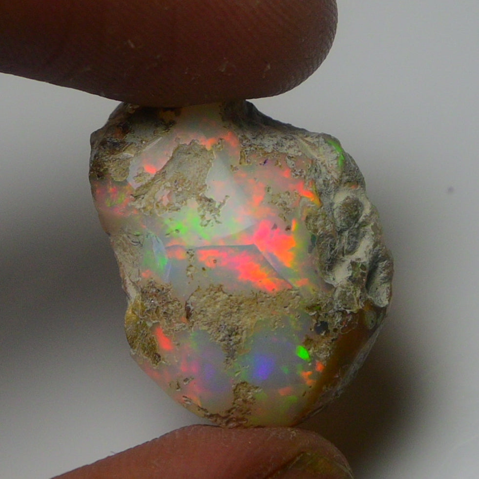 White Opal 15.50 Carats | Natural White Ethiopian Opal Rough - Ready for Cutting & Jewelry!