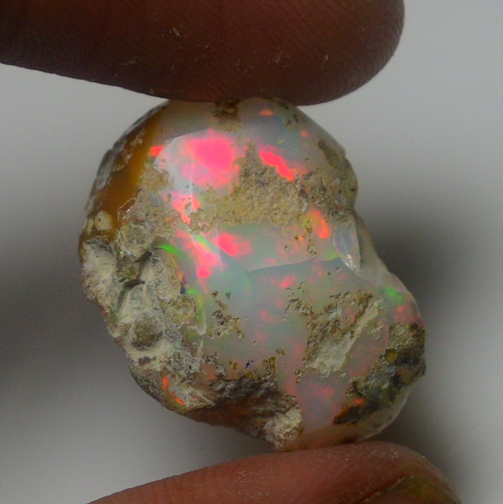 White Opal 15.50 Carats | Natural White Ethiopian Opal Rough - Ready for Cutting & Jewelry!
