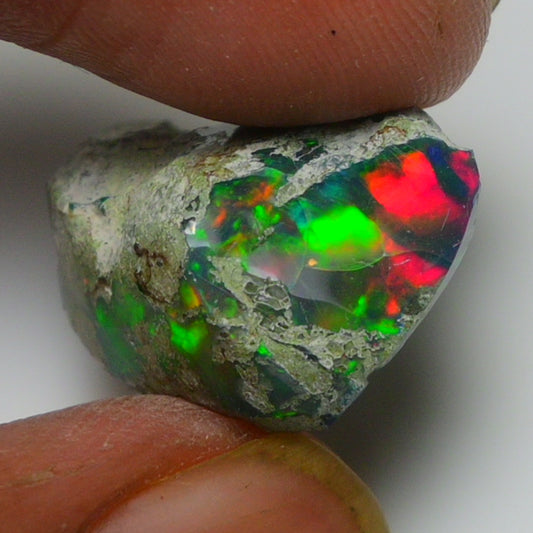 Black Opal Weight: 14.00  Carats | Natural Black Ethiopian Opal Rough - Ready for Cutting & Jewelry