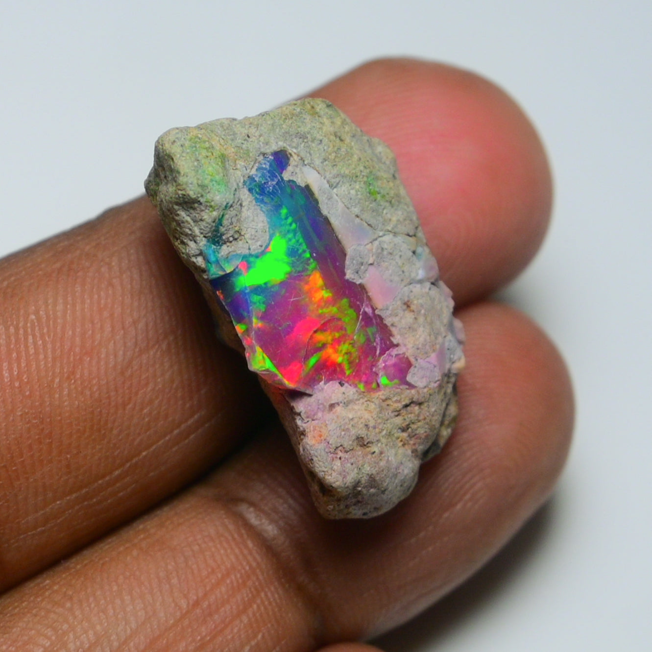 Very Rare Bi-Color Opal Rough 20.25 Cts Natural Ethiopian Opal Raw Jewelry Grade