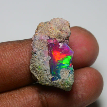 Very Rare Bi-Color Opal Rough 20.25 Cts Natural Ethiopian Opal Raw Jewelry Grade