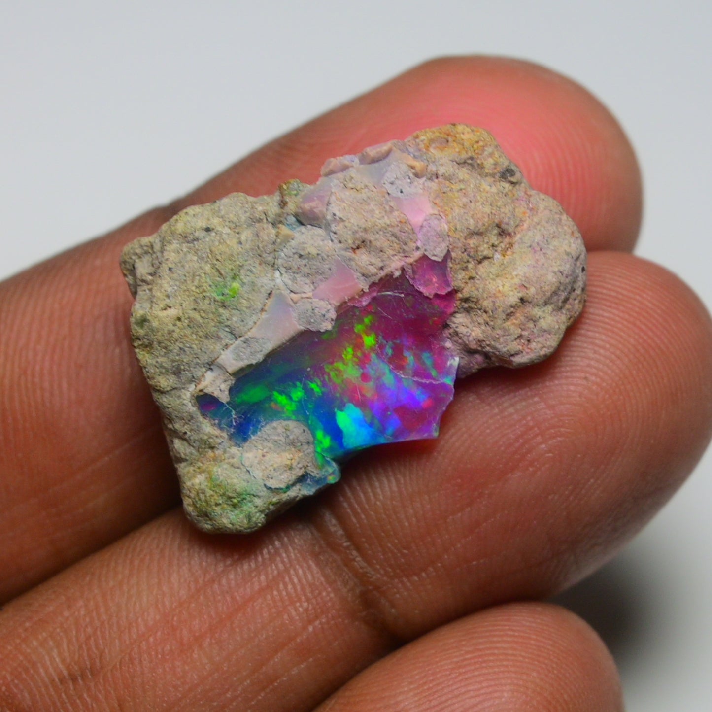 Very Rare Bi-Color Opal Rough 20.25 Cts Natural Ethiopian Opal Raw Jewelry Grade