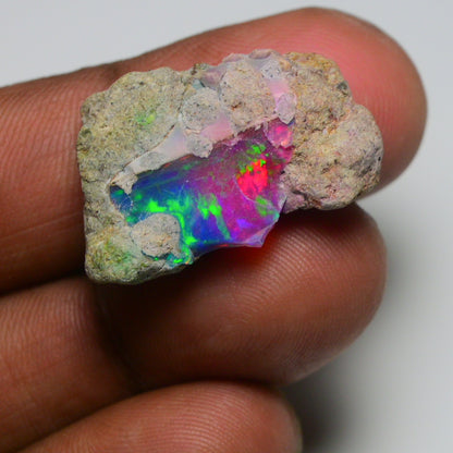 Very Rare Bi-Color Opal Rough 20.25 Cts Natural Ethiopian Opal Raw Jewelry Grade