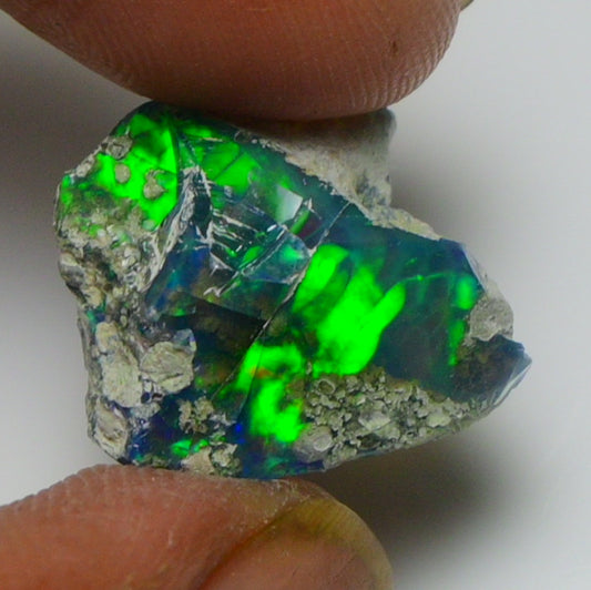 Black Opal Weight: 6.50  Carats | Natural Black Ethiopian Opal Rough - Ready for Cutting & Jewelry
