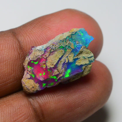 Very Rare Bi-Color Opal Rough 9.05 Cts Natural Ethiopian Opal Raw Jewelry Grade