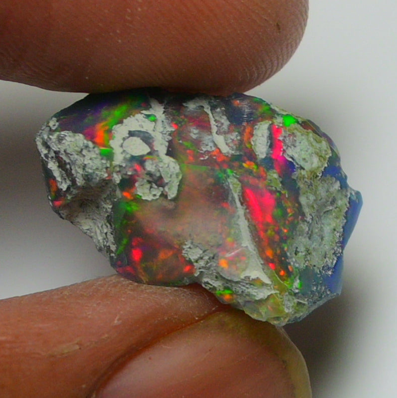 Black Opal Weight: 7.00  Carats | Natural Black Ethiopian Opal Rough - Ready for Cutting & Jewelry