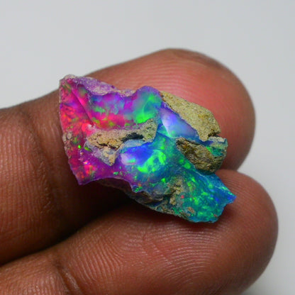 Very Rare Bi-Color Opal Rough 9.05 Cts Natural Ethiopian Opal Raw Jewelry Grade