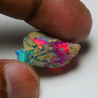 Very Rare Bi-Color Opal Rough 9.05 Cts Natural Ethiopian Opal Raw Jewelry Grade
