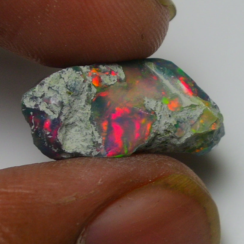 Black Opal Weight: 7.00  Carats | Natural Black Ethiopian Opal Rough - Ready for Cutting & Jewelry