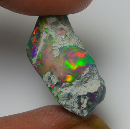 Black Opal Weight: 7.00  Carats | Natural Black Ethiopian Opal Rough - Ready for Cutting & Jewelry