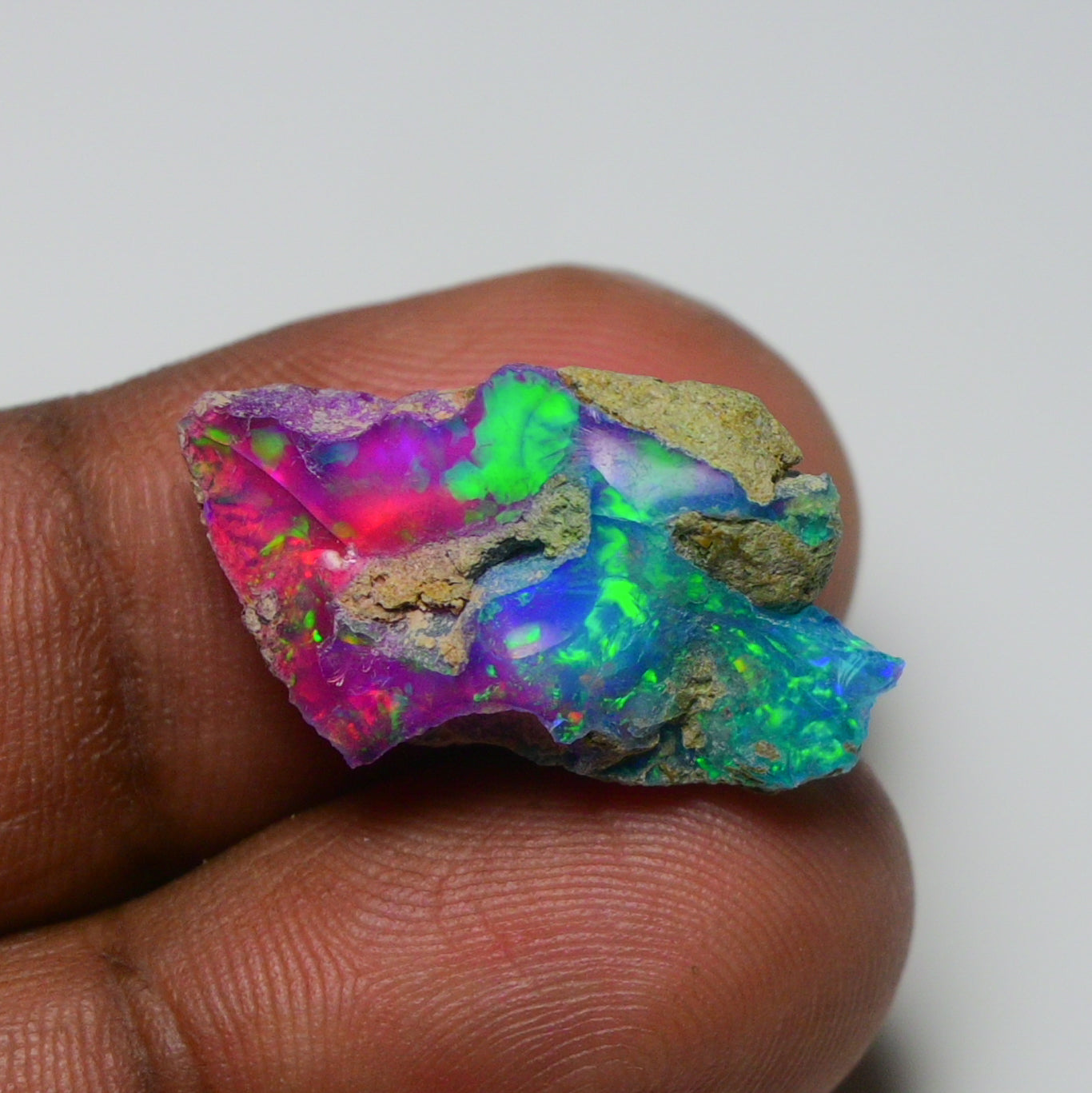 Very Rare Bi-Color Opal Rough 9.05 Cts Natural Ethiopian Opal Raw Jewelry Grade