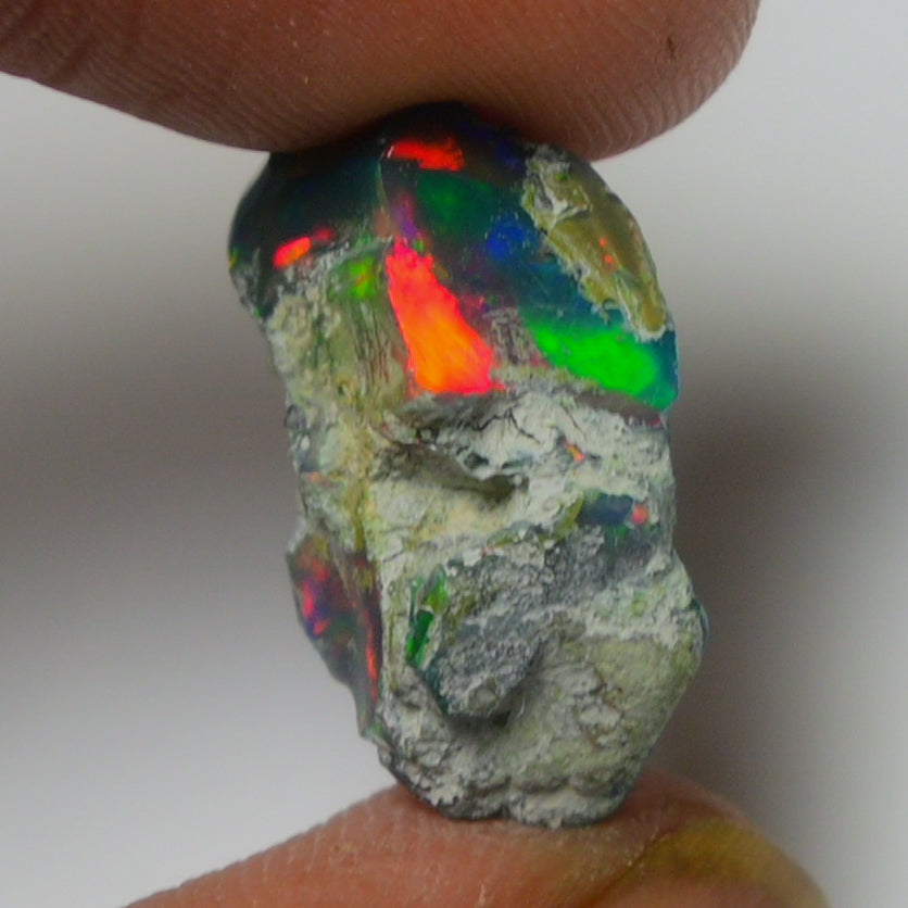 Black Opal Weight: 7.00  Carats | Natural Black Ethiopian Opal Rough - Ready for Cutting & Jewelry