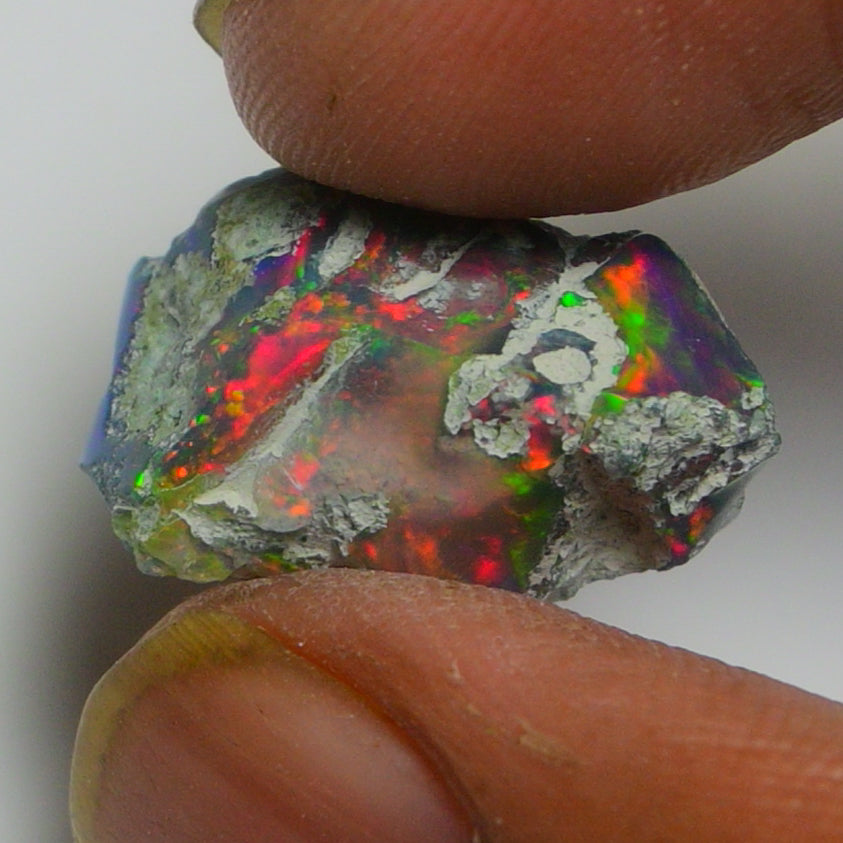 Black Opal Weight: 7.00  Carats | Natural Black Ethiopian Opal Rough - Ready for Cutting & Jewelry