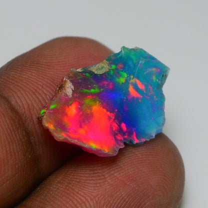 Very Rare Bi-Color Opal Rough 5.90 Cts Natural Ethiopian Opal Raw Jewelry Grade