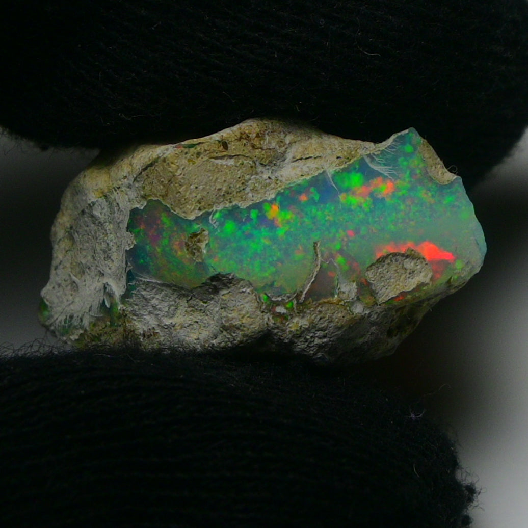 White Opal 15.40 Carats | Natural White Ethiopian Opal Rough - Ready for Cutting & Jewelry!