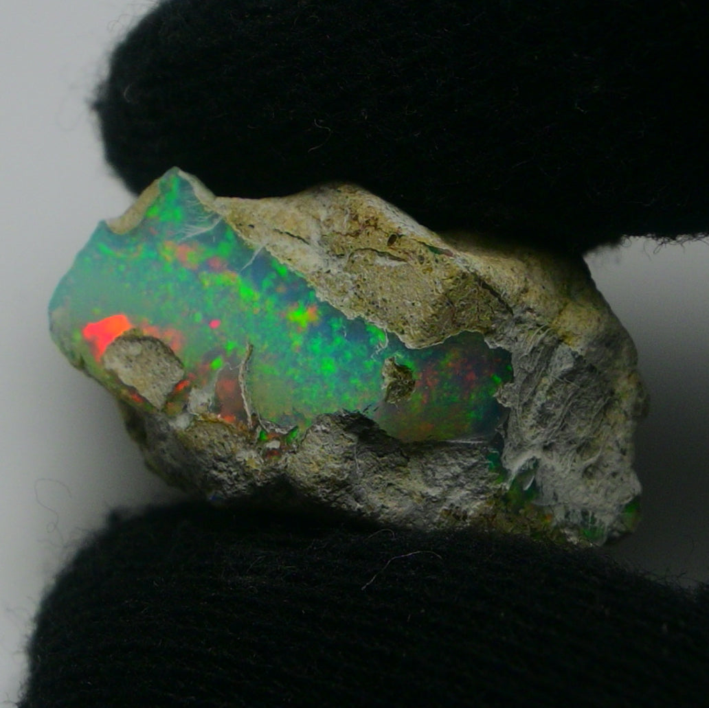 White Opal 15.40 Carats | Natural White Ethiopian Opal Rough - Ready for Cutting & Jewelry!