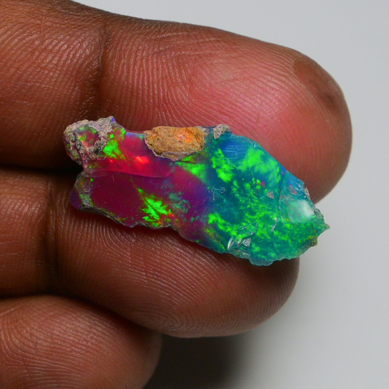 Very Rare Bi-Color Opal Rough 6.55 Cts Natural Ethiopian Opal Raw Jewelry Grade