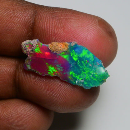 Very Rare Bi-Color Opal Rough 6.55 Cts Natural Ethiopian Opal Raw Jewelry Grade