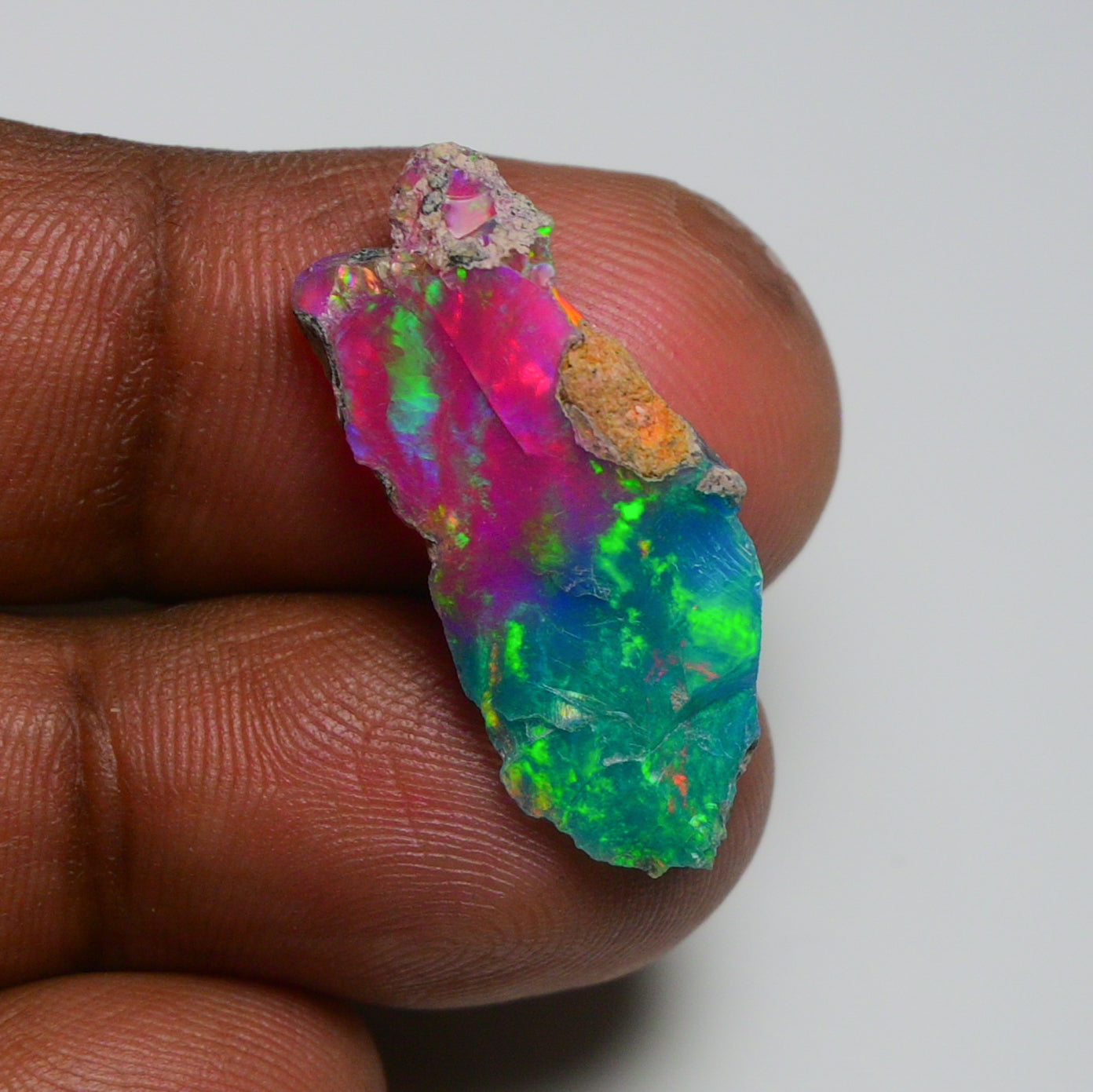 Very Rare Bi-Color Opal Rough 6.55 Cts Natural Ethiopian Opal Raw Jewelry Grade
