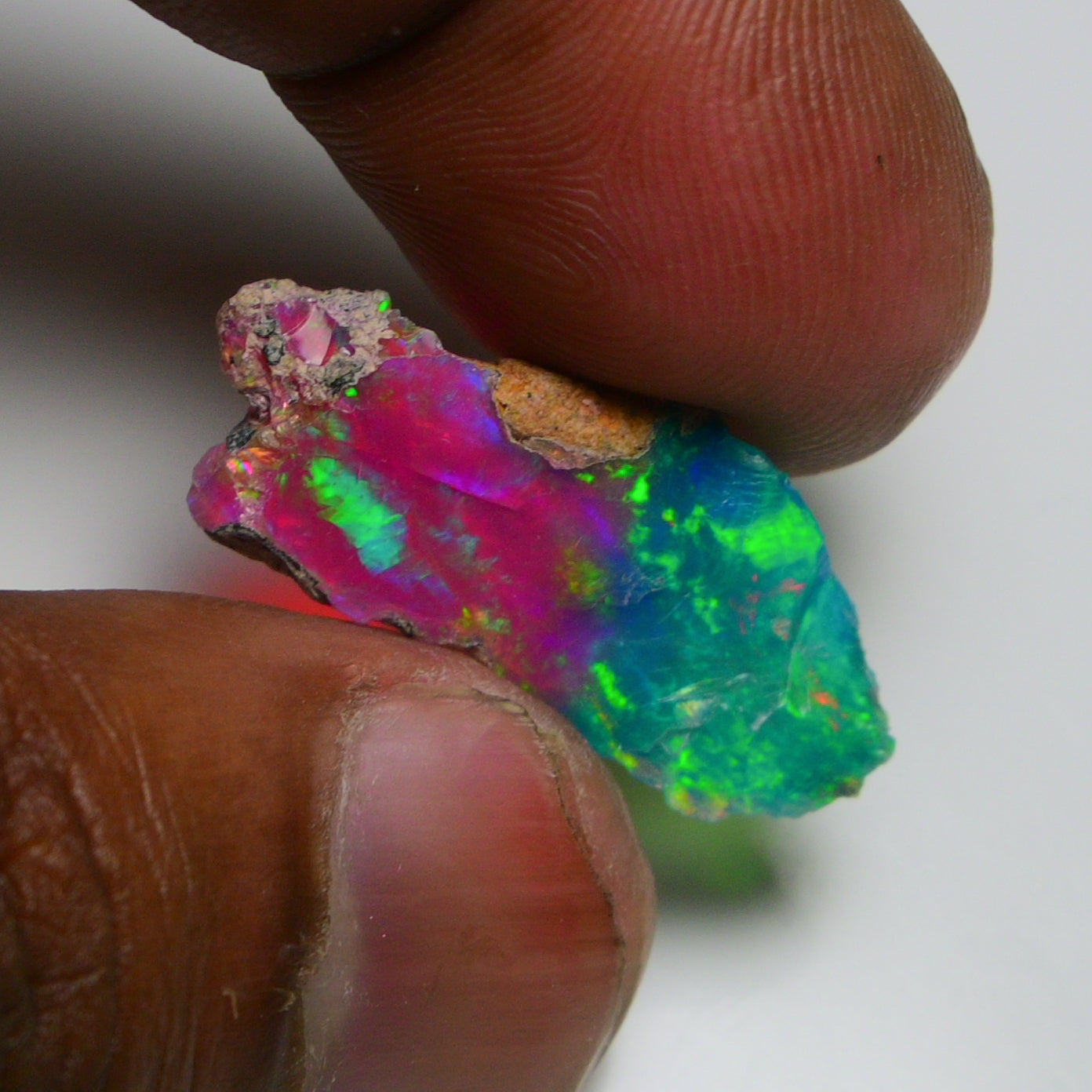 Very Rare Bi-Color Opal Rough 6.55 Cts Natural Ethiopian Opal Raw Jewelry Grade
