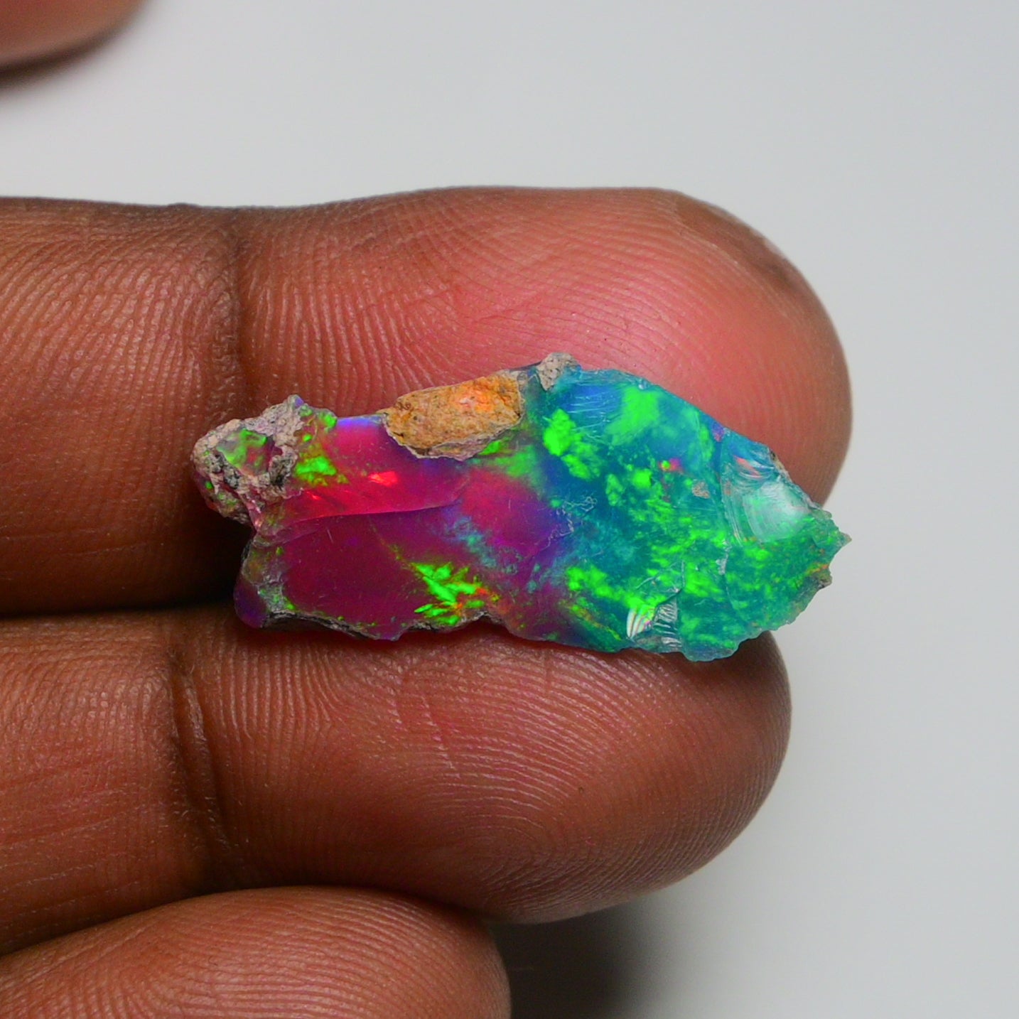 Very Rare Bi-Color Opal Rough 6.55 Cts Natural Ethiopian Opal Raw Jewelry Grade
