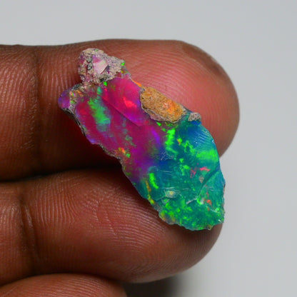 Very Rare Bi-Color Opal Rough 6.55 Cts Natural Ethiopian Opal Raw Jewelry Grade