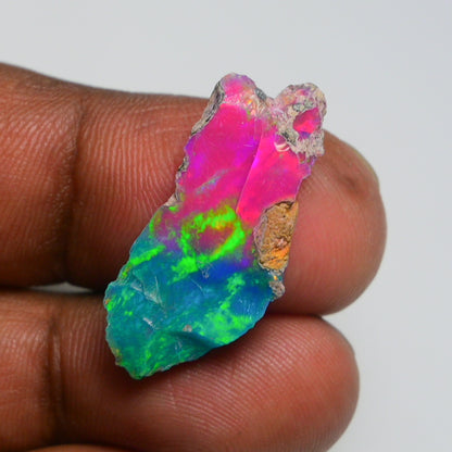 Very Rare Bi-Color Opal Rough 6.55 Cts Natural Ethiopian Opal Raw Jewelry Grade