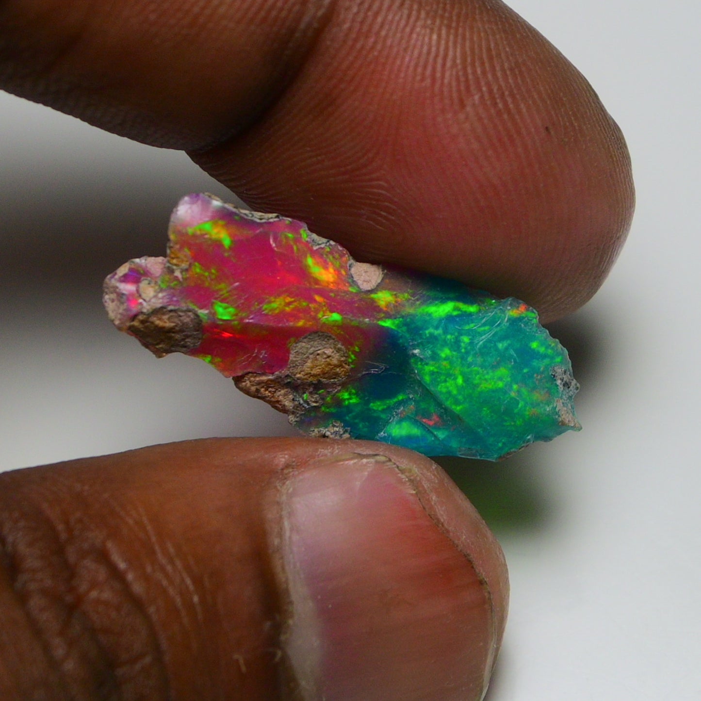Very Rare Bi-Color Opal Rough 6.55 Cts Natural Ethiopian Opal Raw Jewelry Grade