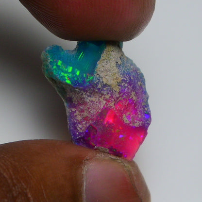 Very Rare Bi-Color Opal Rough 6.35 Cts Natural Ethiopian Opal Raw Jewelry Grade
