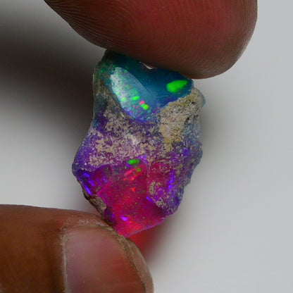 Very Rare Bi-Color Opal Rough 6.35 Cts Natural Ethiopian Opal Raw Jewelry Grade