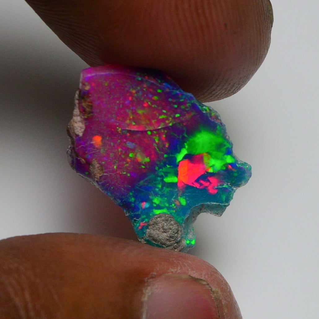 Very Rare Bi-Color Opal Rough 6.35 Cts Natural Ethiopian Opal Raw Jewelry Grade