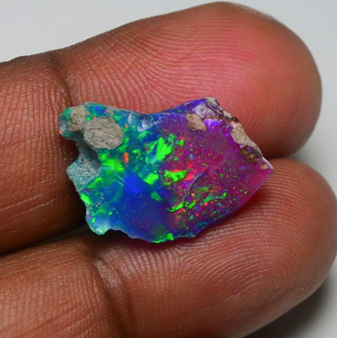 Very Rare Bi-Color Opal Rough 6.35 Cts Natural Ethiopian Opal Raw Jewelry Grade