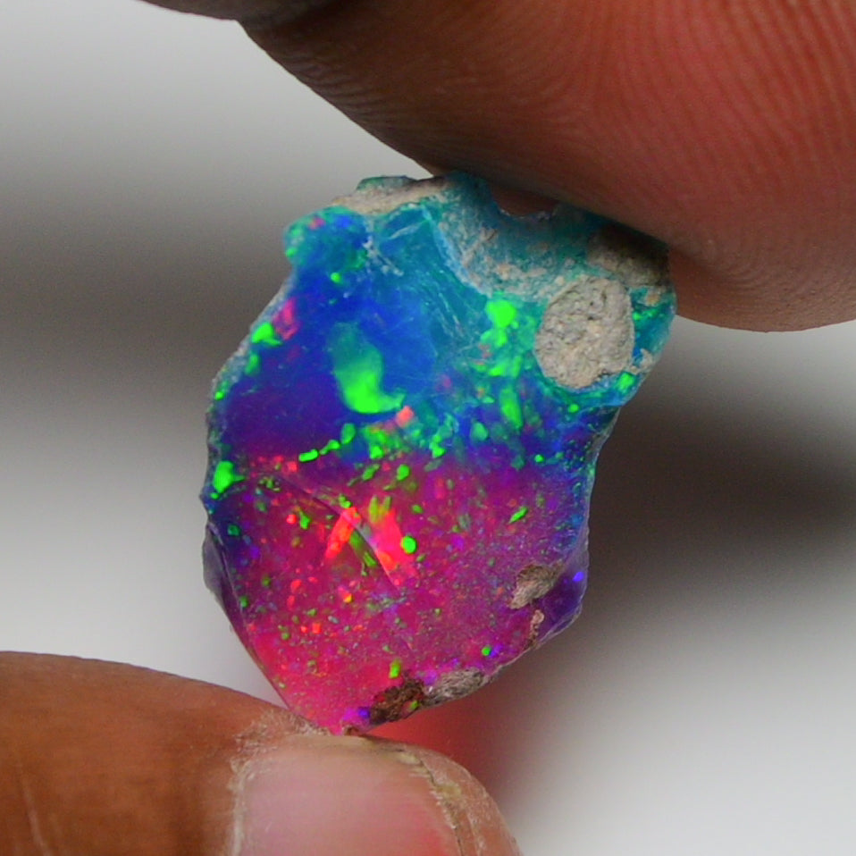 Very Rare Bi-Color Opal Rough 6.35 Cts Natural Ethiopian Opal Raw Jewelry Grade