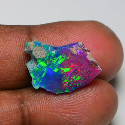 Very Rare Bi-Color Opal Rough 6.35 Cts Natural Ethiopian Opal Raw Jewelry Grade