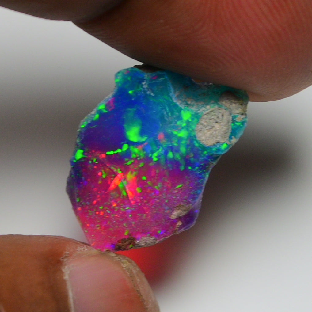 Very Rare Bi-Color Opal Rough 6.35 Cts Natural Ethiopian Opal Raw Jewelry Grade