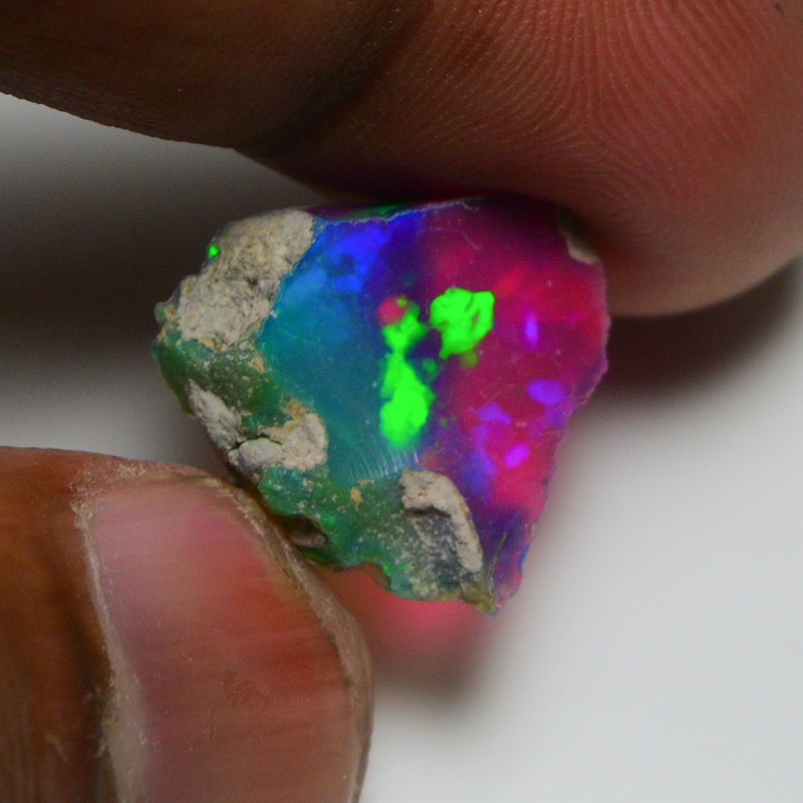 Very Rare Bi-Color Opal Rough 4.90 Cts Natural Ethiopian Opal Raw Jewelry Grade
