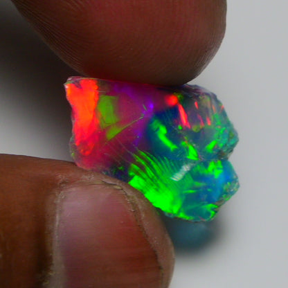 Very Rare Bi-Color Opal Rough 5.00 Cts Natural Ethiopian Opal Raw Jewelry Grade