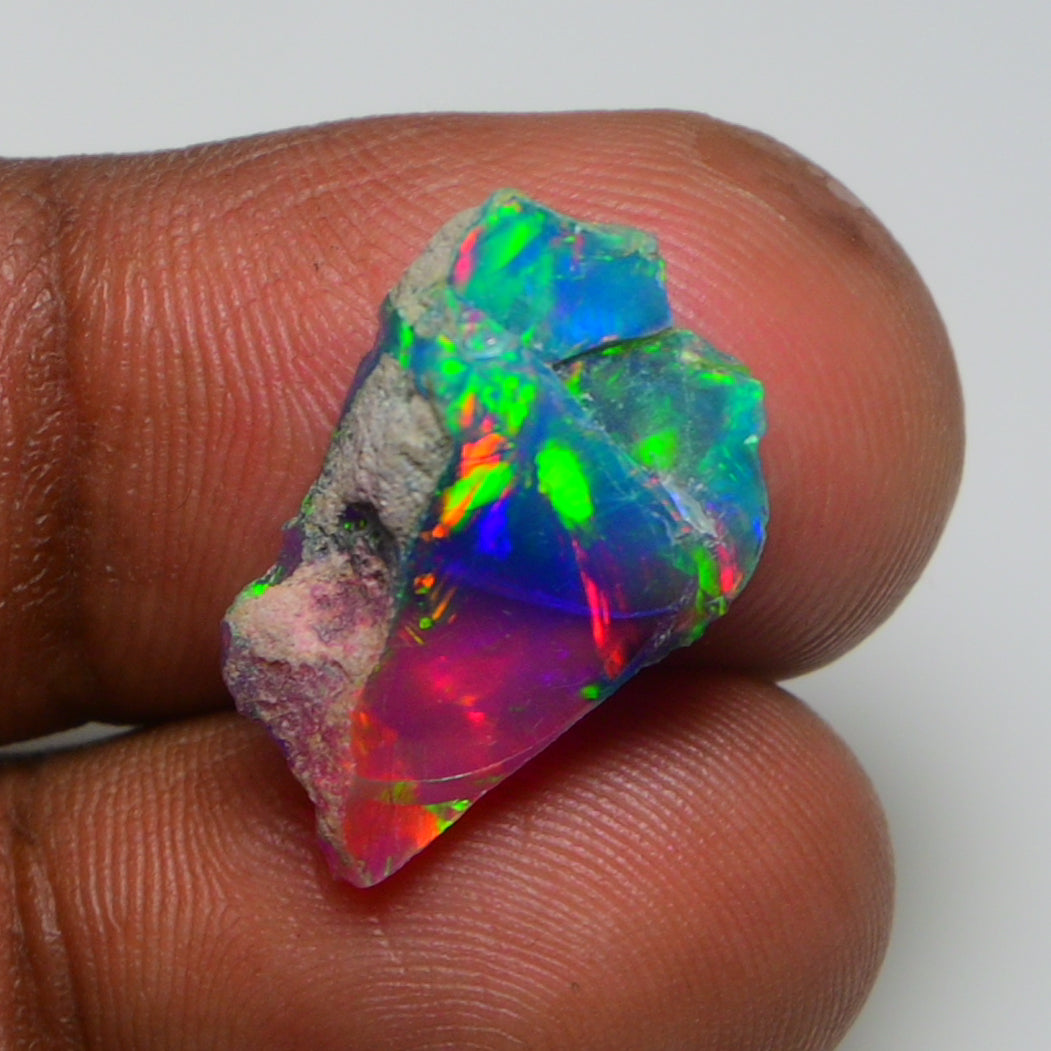 Very Rare Bi-Color Opal Rough 5.00 Cts Natural Ethiopian Opal Raw Jewelry Grade